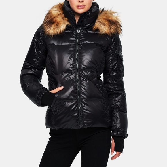 Faux fur trim hooded down puffer coat - Picture 2 of 7